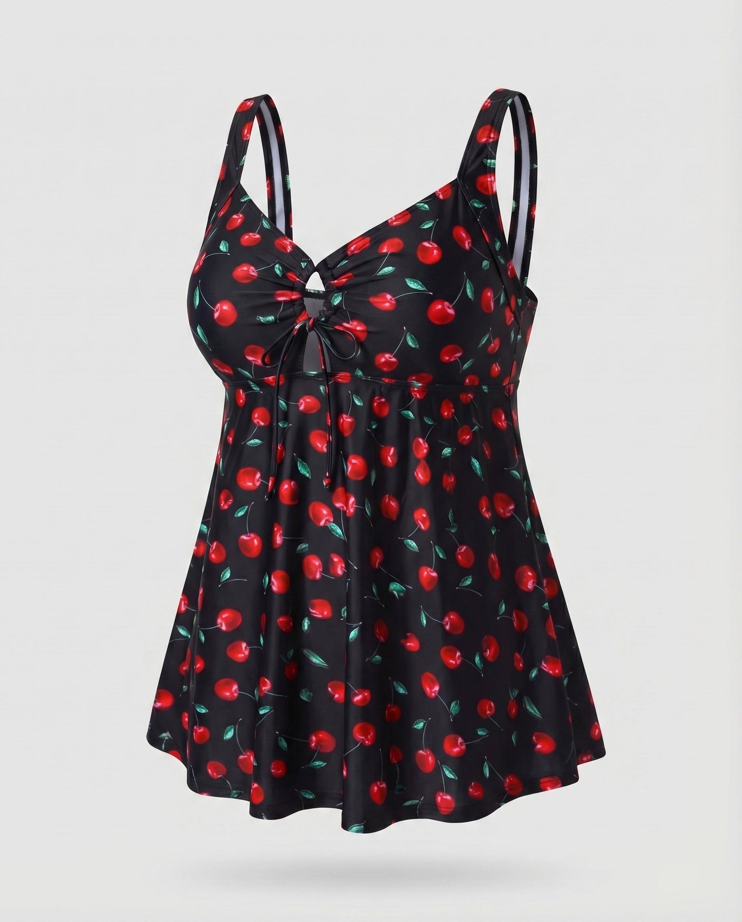 Tankini Mujer Talle Alto Escote Keyhole Dobladillo Tunica