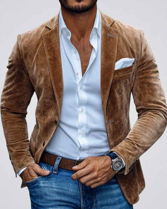 Blazer Hombre de Tejido Estructurado Corte Moderno - Mavetta