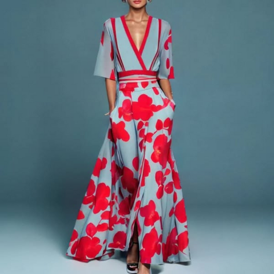 Vestido Mujer Estampado Floral Elegante Ajuste Clásico - Mavetta