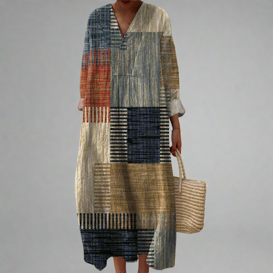 Vestido Mujer Diseño Geométrico Comodo Corte Ajustado - Mavetta