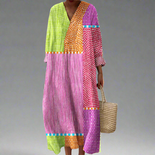 Vestido Mujer Diseño Geométrico Moderno Versátil Oficina Fiesta - Mavetta