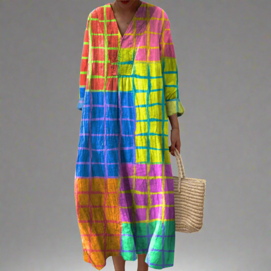 Vestido Mujer Ligero Geométrico Estilo Casual - Mavetta