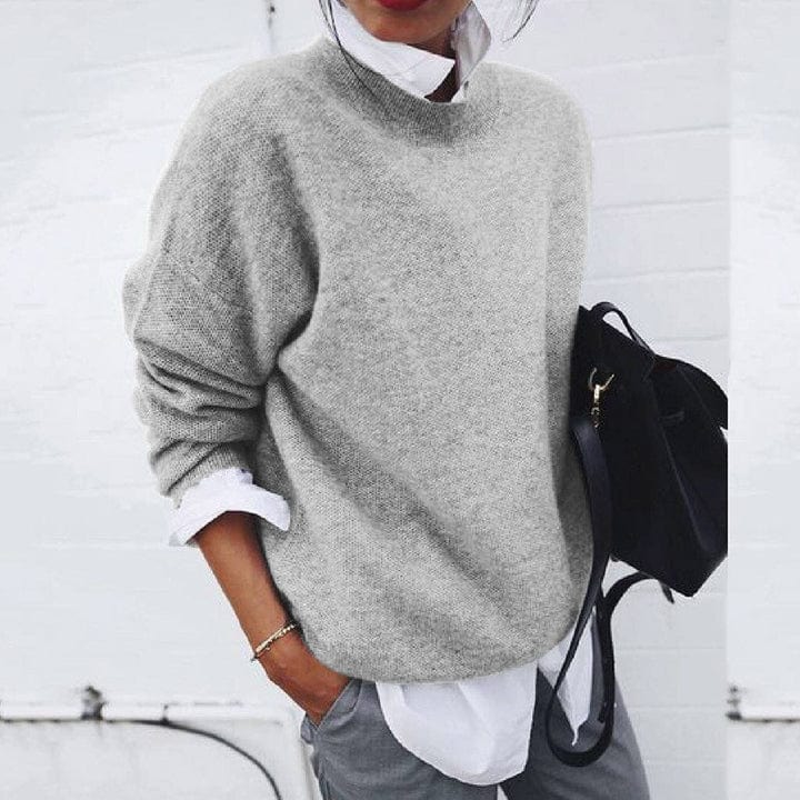 Jersey Mujer de Punto Suave Cuello Redondo - Mavetta