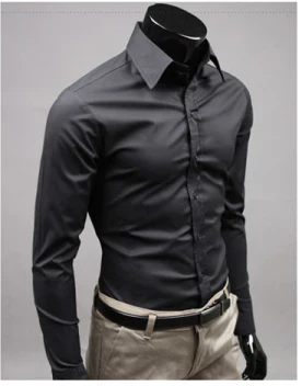 Camisa Hombre Elegante Manga Larga Ajuste Clásico