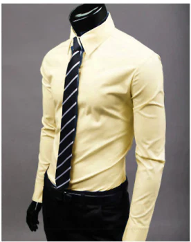 Camisa Hombre Elegante Manga Larga Ajuste Clásico