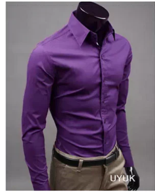 Camisa Hombre Elegante Manga Larga Ajuste Clásico