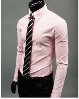 Camisa Hombre Elegante Manga Larga Ajuste Clásico