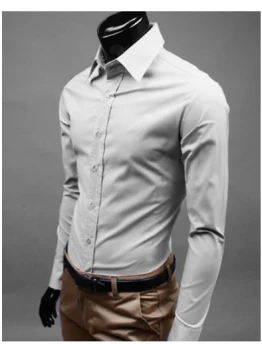 Camisa Hombre Elegante Manga Larga Ajuste Clásico
