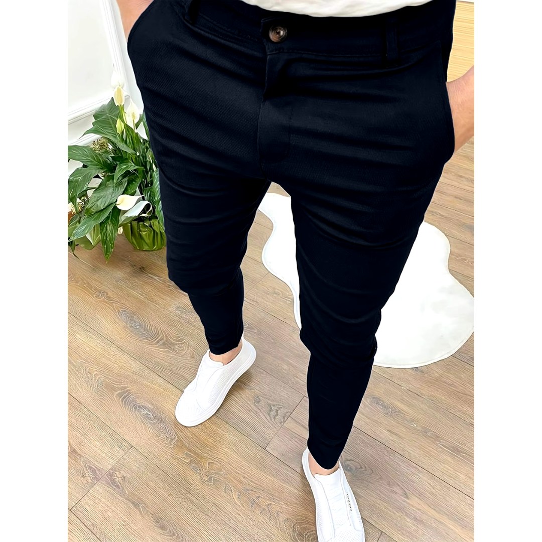 Pantalón Vestir Hombre Corte Clásico Formal