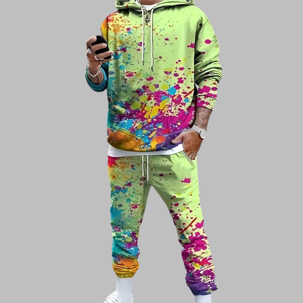 Conjunto Hombre de Algodón Estampado Ajuste Regular