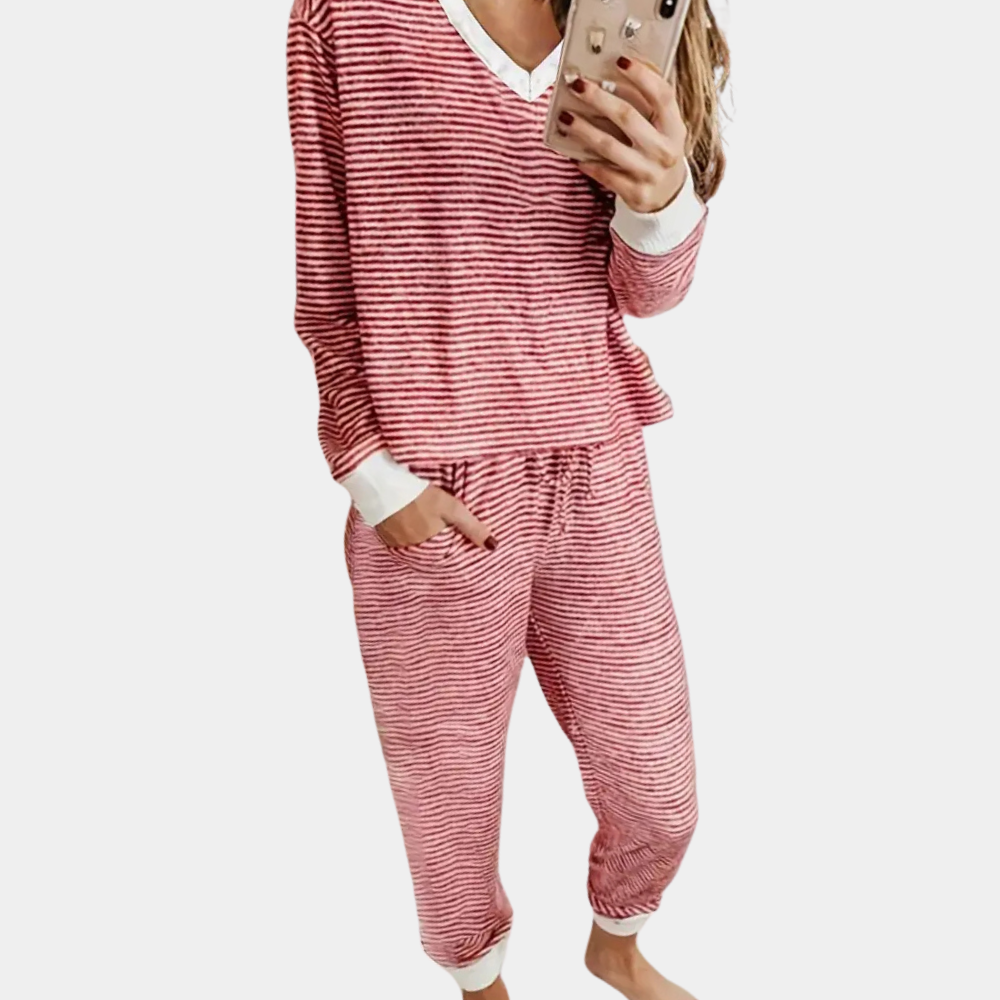 Pijama Mujer Dos Piezas Tejido Suave Ajuste Comodo
