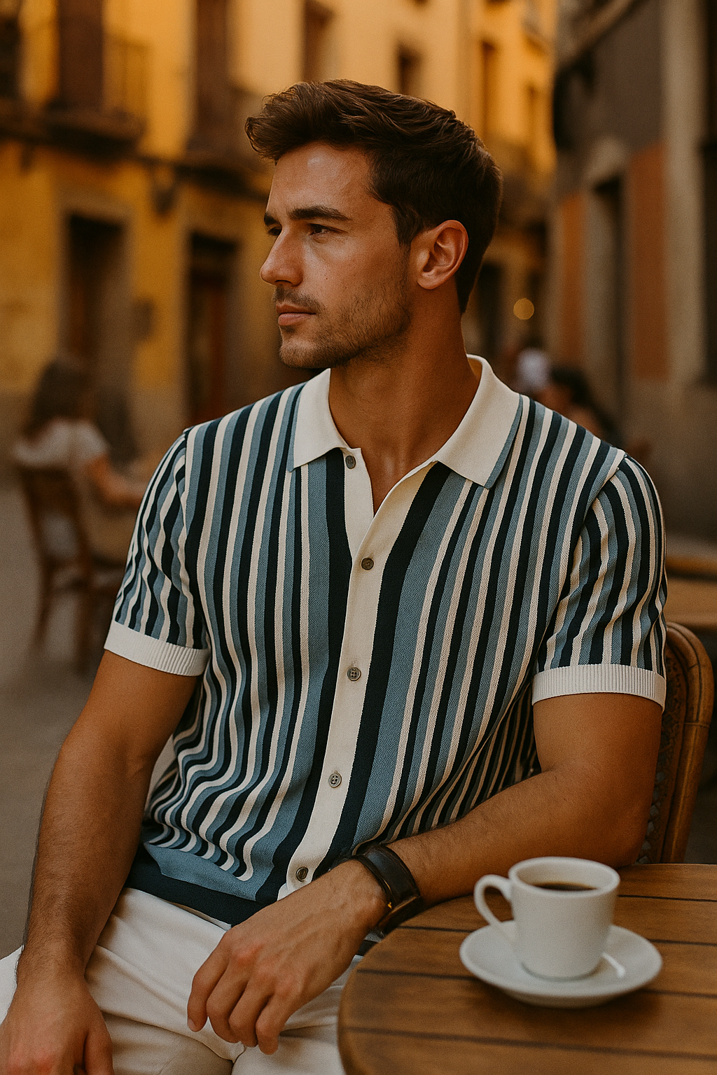 Polo Hombre Algodón Rayado Ajuste Clásico - Mavetta