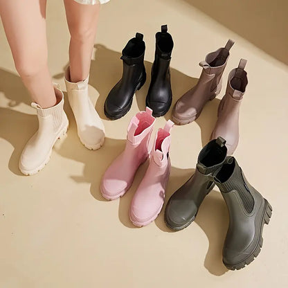 Botines Mujer Impermeables Suela Gruesa Antideslizante