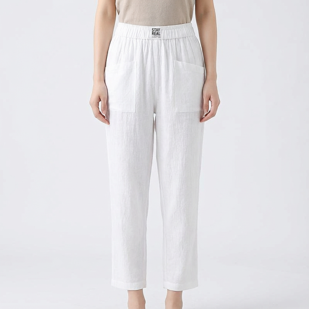 Pantalones Rectos Mujer Cintura Elástica Comodos - Mavetta