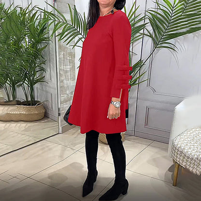 Vestido Casual Mujer Manga Larga Ajuste Regular