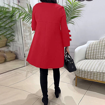 Vestido Casual Mujer Manga Larga Ajuste Regular