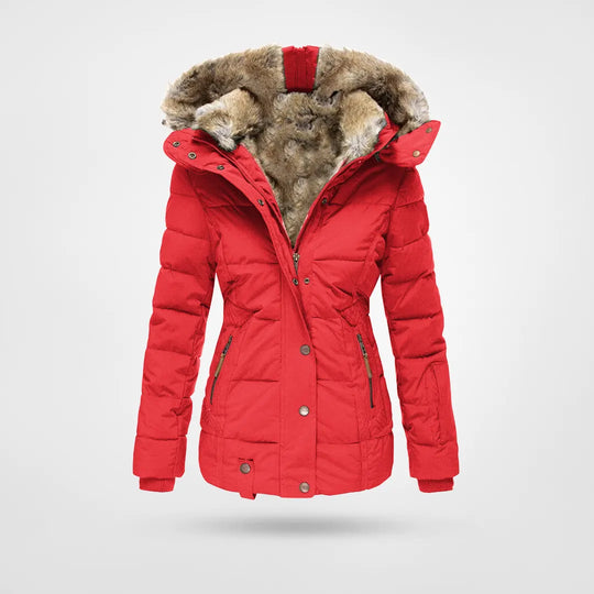 Abrigo Mujer Invierno Impermeable Forro Capucha Calido