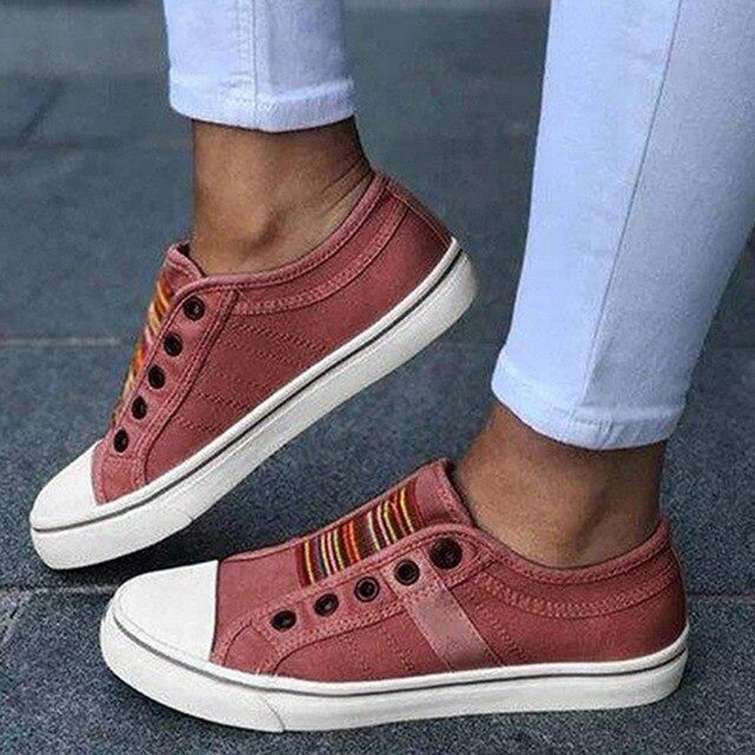 Zapatillas Mujer de Lona Diseño Casual Ajuste Confortable