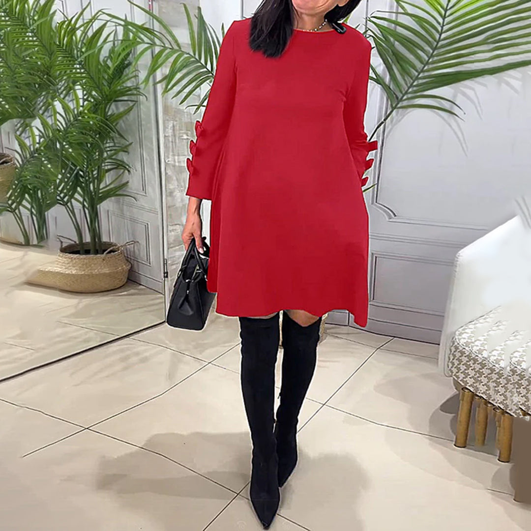 Vestido Casual Mujer Manga Larga Ajuste Regular