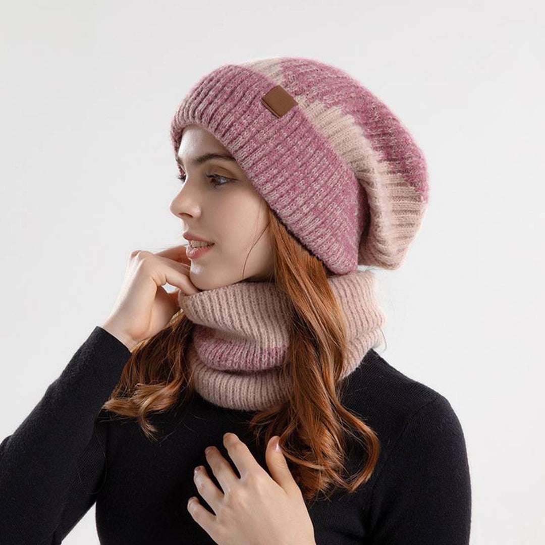 Set Mujer de Gorro y Bufanda Tejidos Ajuste Comodo