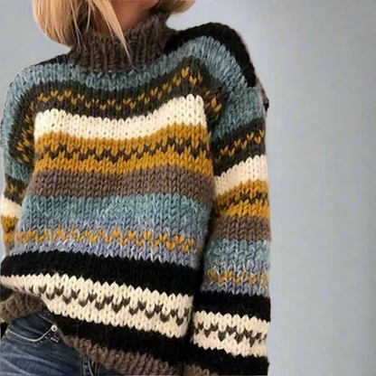 Jersey Mujer Cuello Alto Suave Acogedor