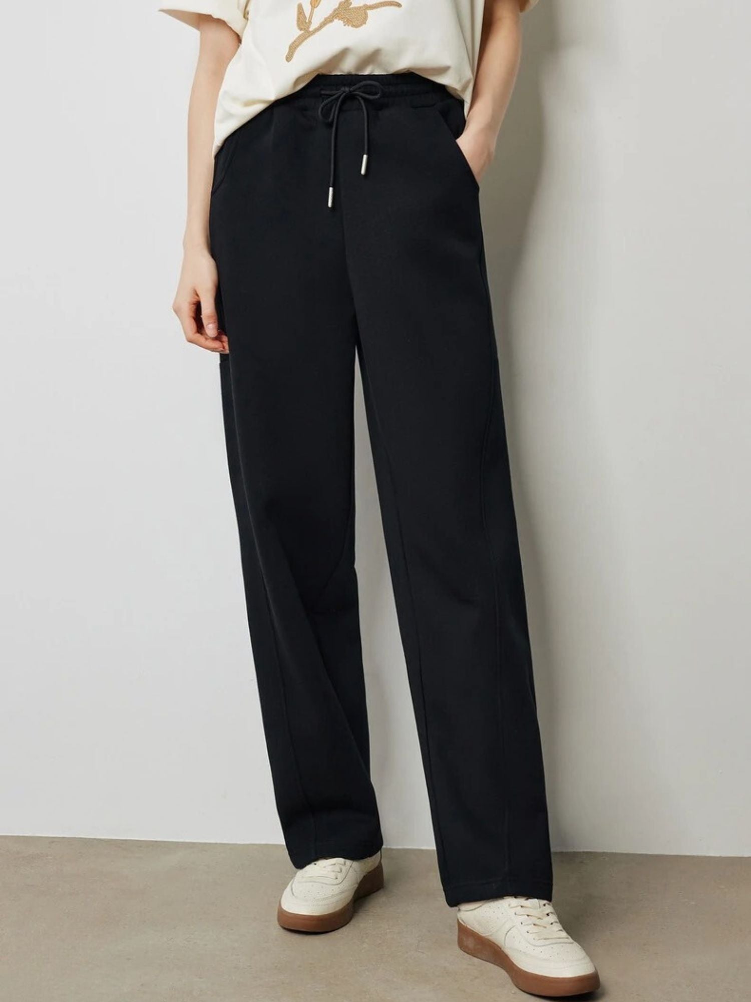 Pantalones Mujer Pernera Recta Algodón Cintura Elástica - Mavetta