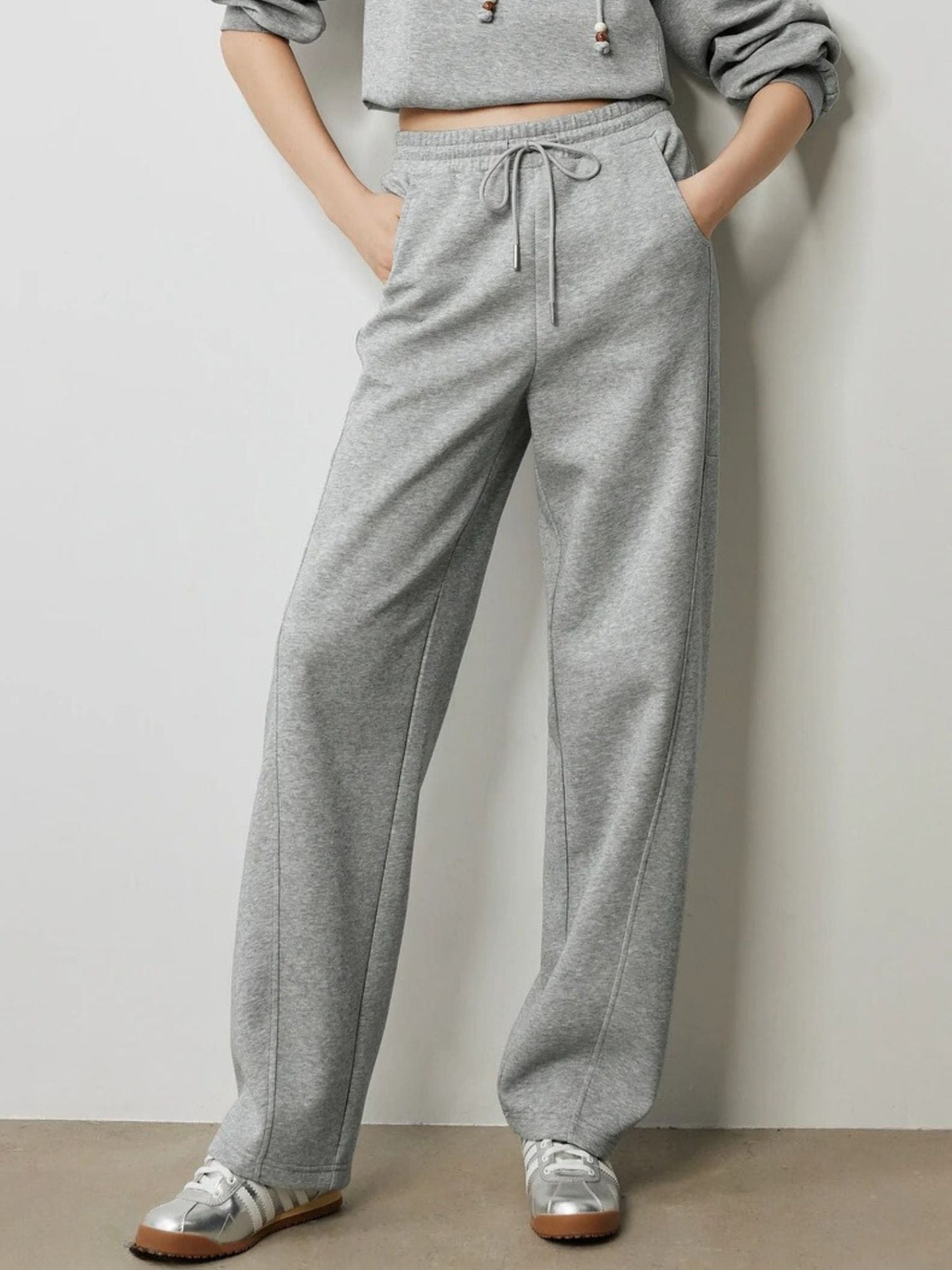 Pantalones Mujer Pernera Recta Algodón Cintura Elástica