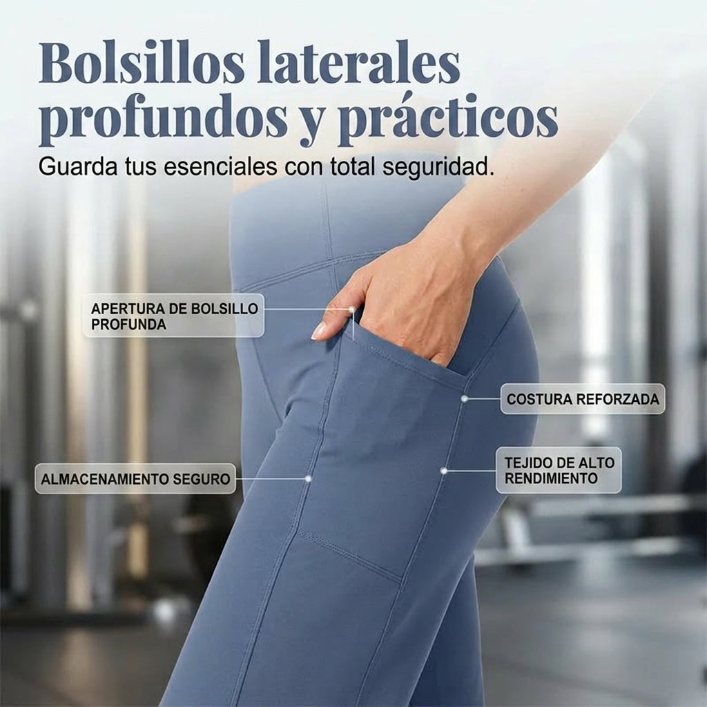 Pantalones Yoga Mujer Efecto Moldeador Ajuste Elegante