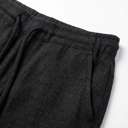 Pantalones Hombre Algodón Cordón Pierna Ancha