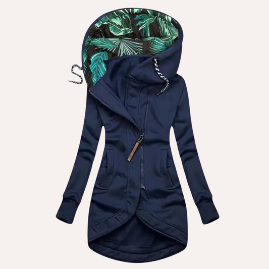 Chaqueta polar mujer con capucha estilo elegante - Mavetta