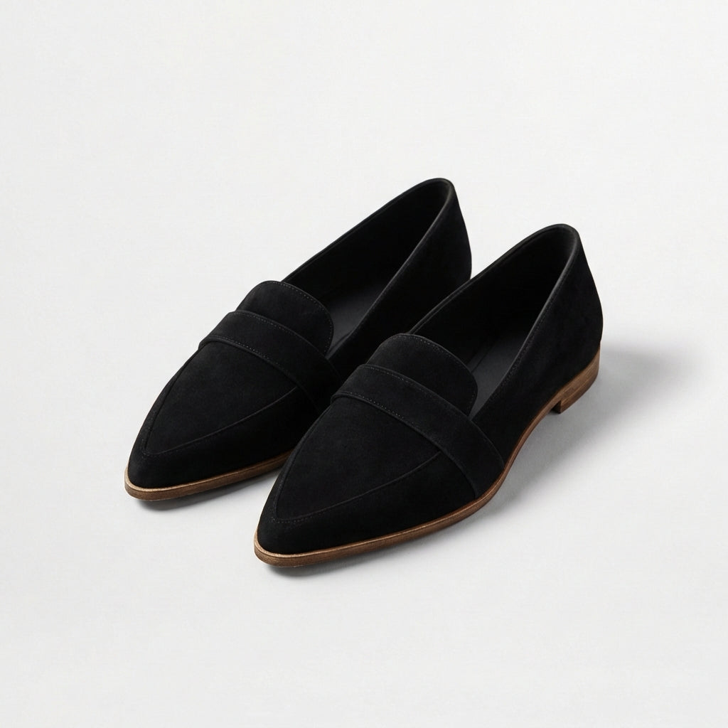 Mocasines Mujer Punta Afilada Clásicos Cuero