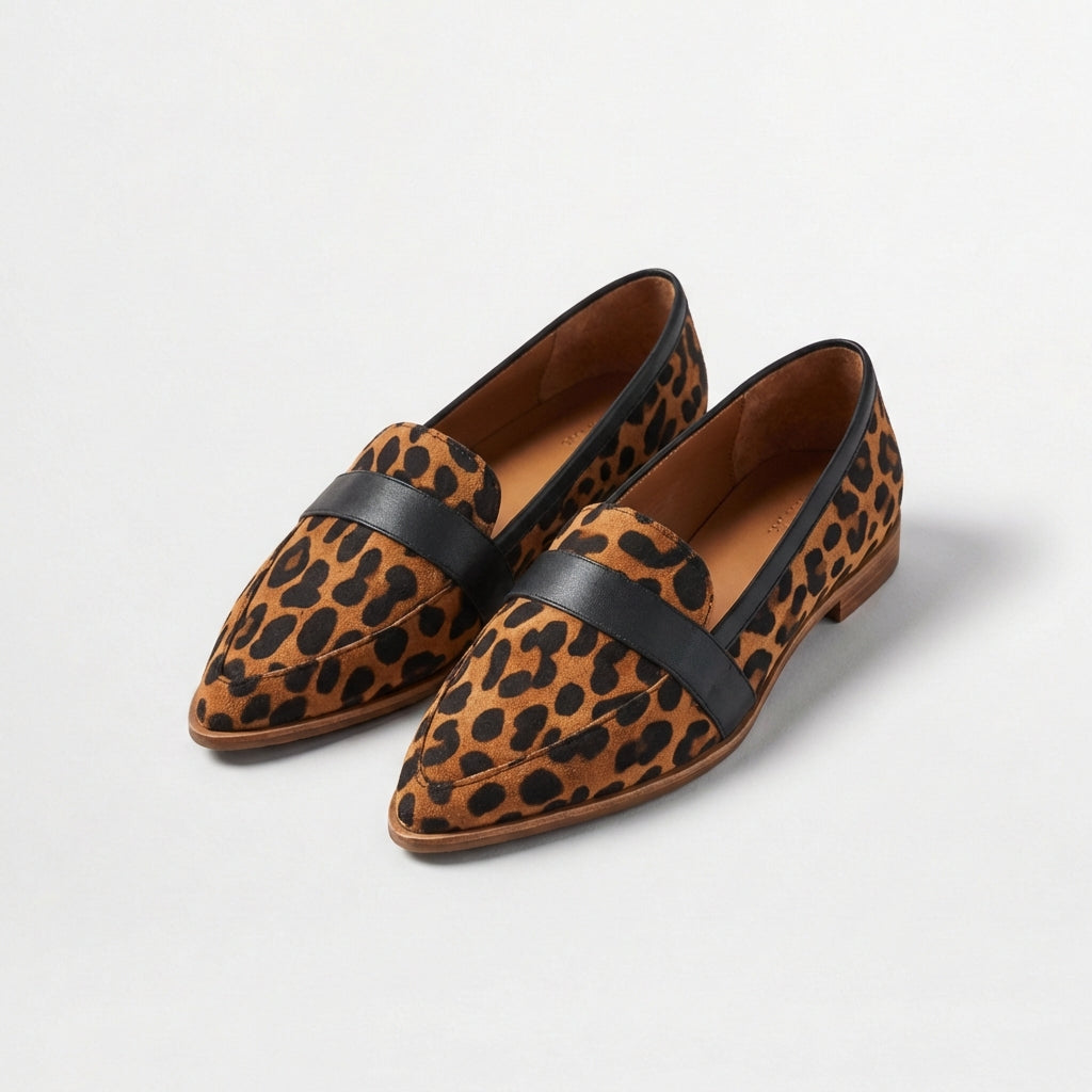 Mocasines Mujer Punta Afilada Clásicos Cuero