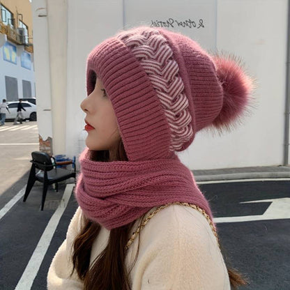 Set Mujer de Gorro y Bufanda Tejidos Conjunto