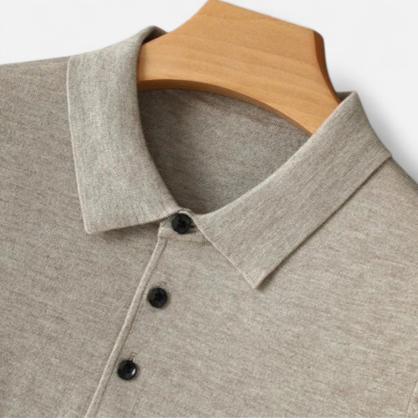 Camisa Polo Hombre Lana Merino Suave Corte Clásico