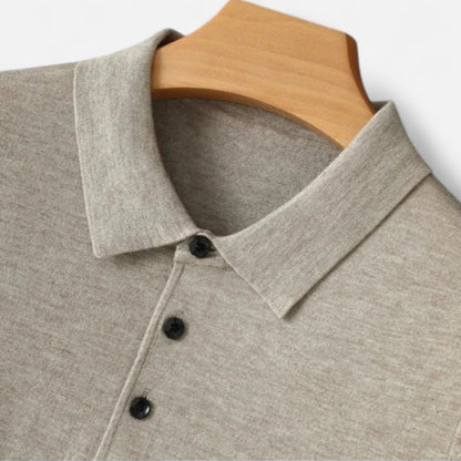 Camisa Polo Hombre Lana Merino Suave Corte Clásico