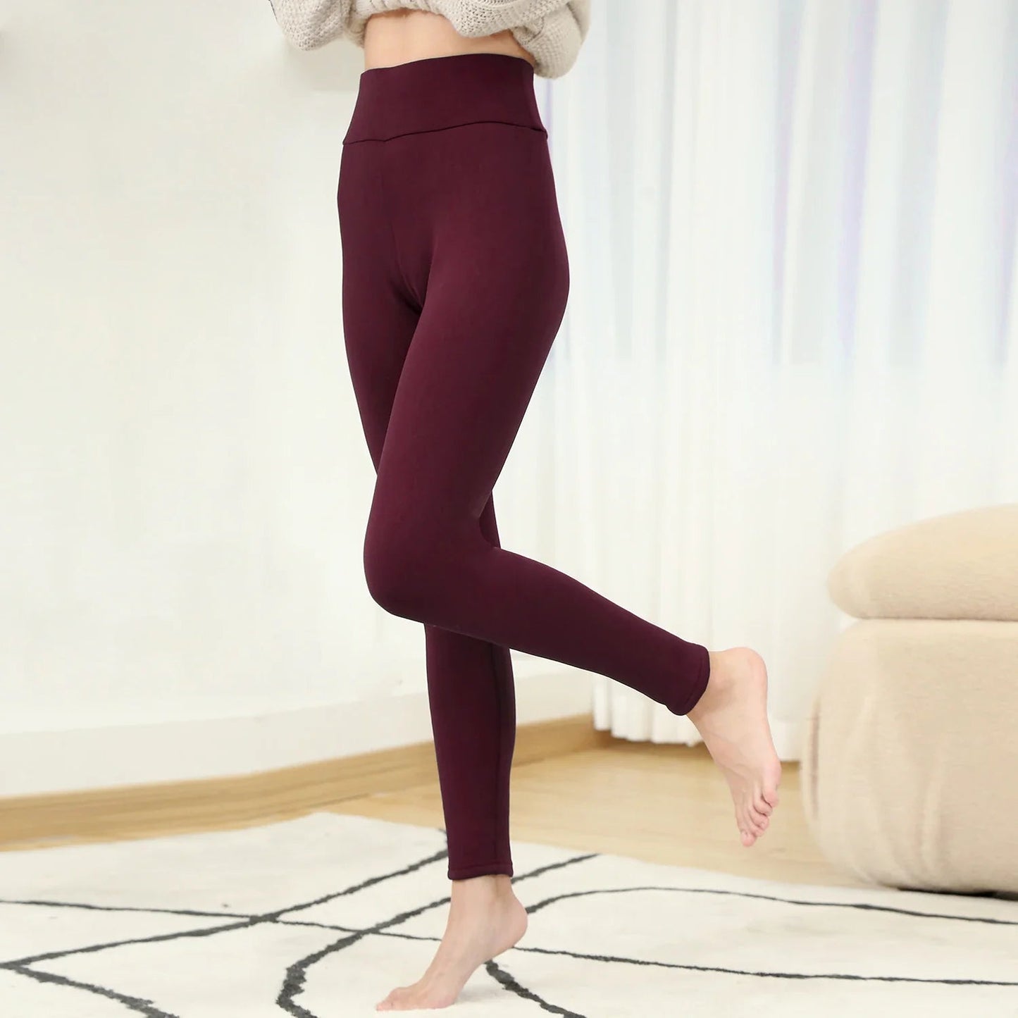 Legging Mujer Térmico Forro Polar Talle Alto