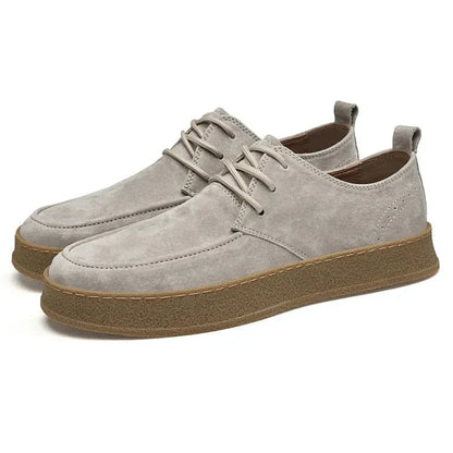 Zapatos Casual Hombre de Gamuza con Cordones y Suela Goma
