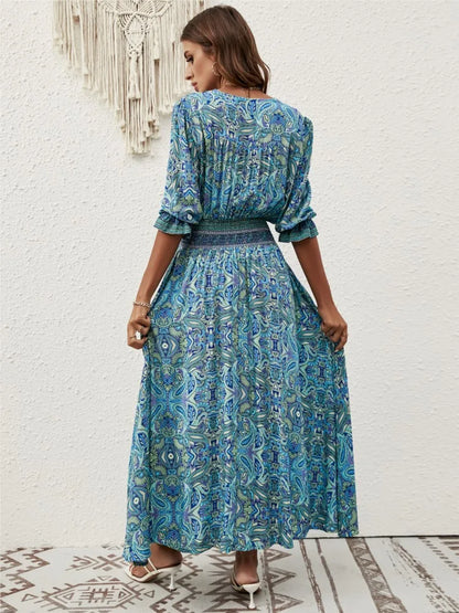 Vestido Mujer Verano Escote en V Ligero
