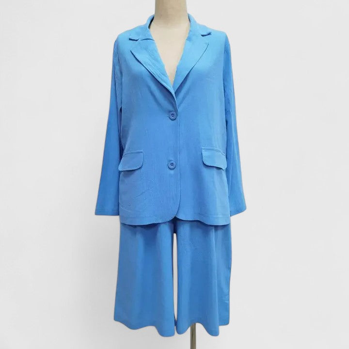 Conjunto Elegante Mujer Dos Piezas Ajuste Clásico