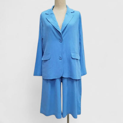 Conjunto Elegante Mujer Dos Piezas Ajuste Clásico