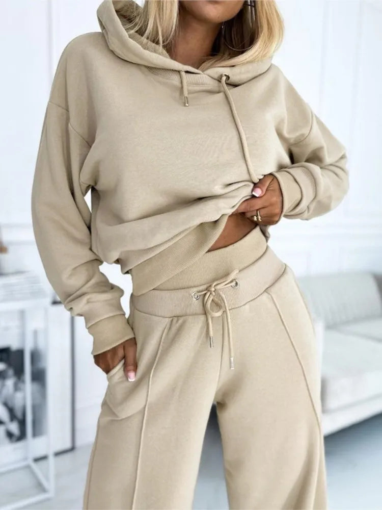 Conjunto Mujer Sudadera y Pantalón Algodón Ajuste Cómodo