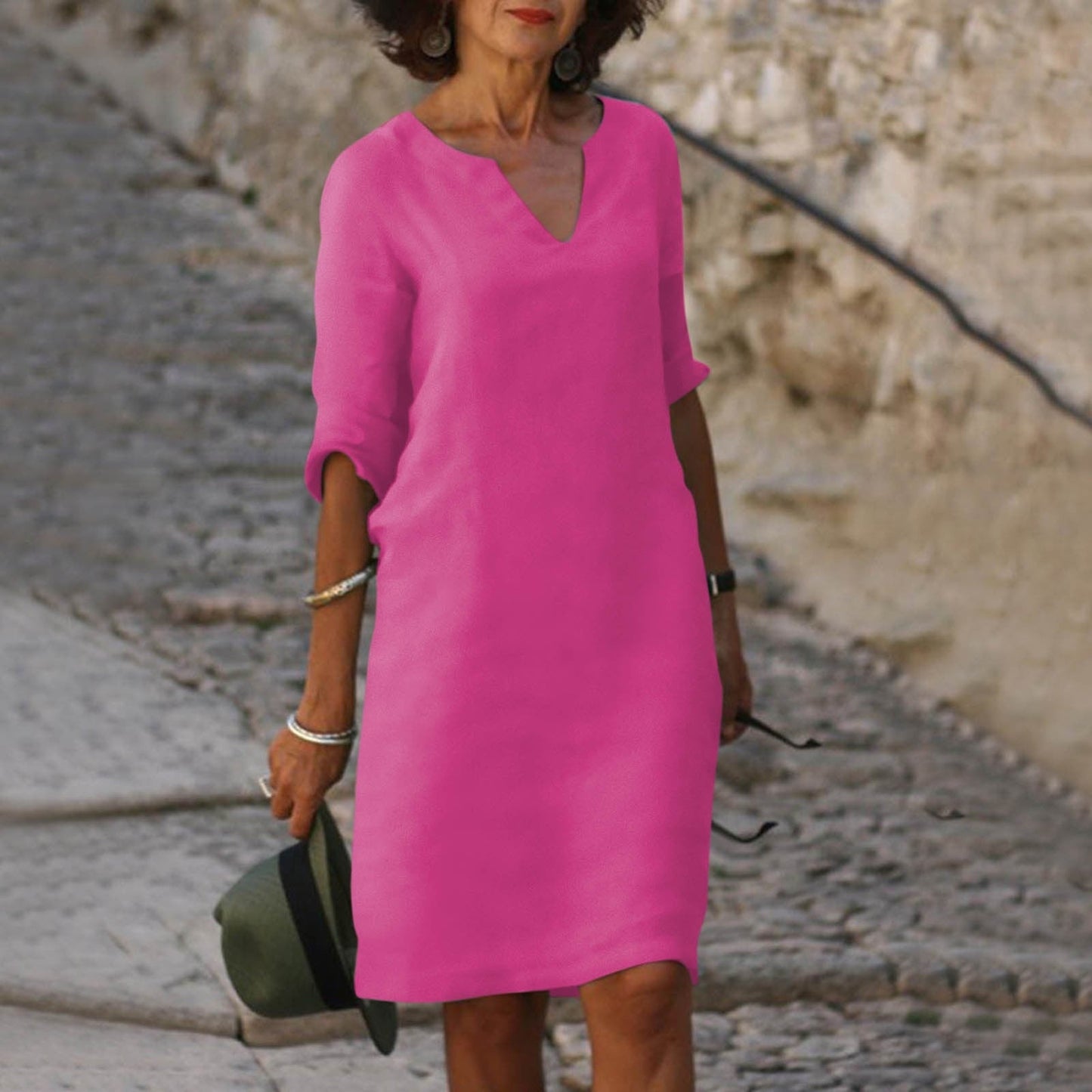 Vestido veraniego mujer de tela ligera y fresca