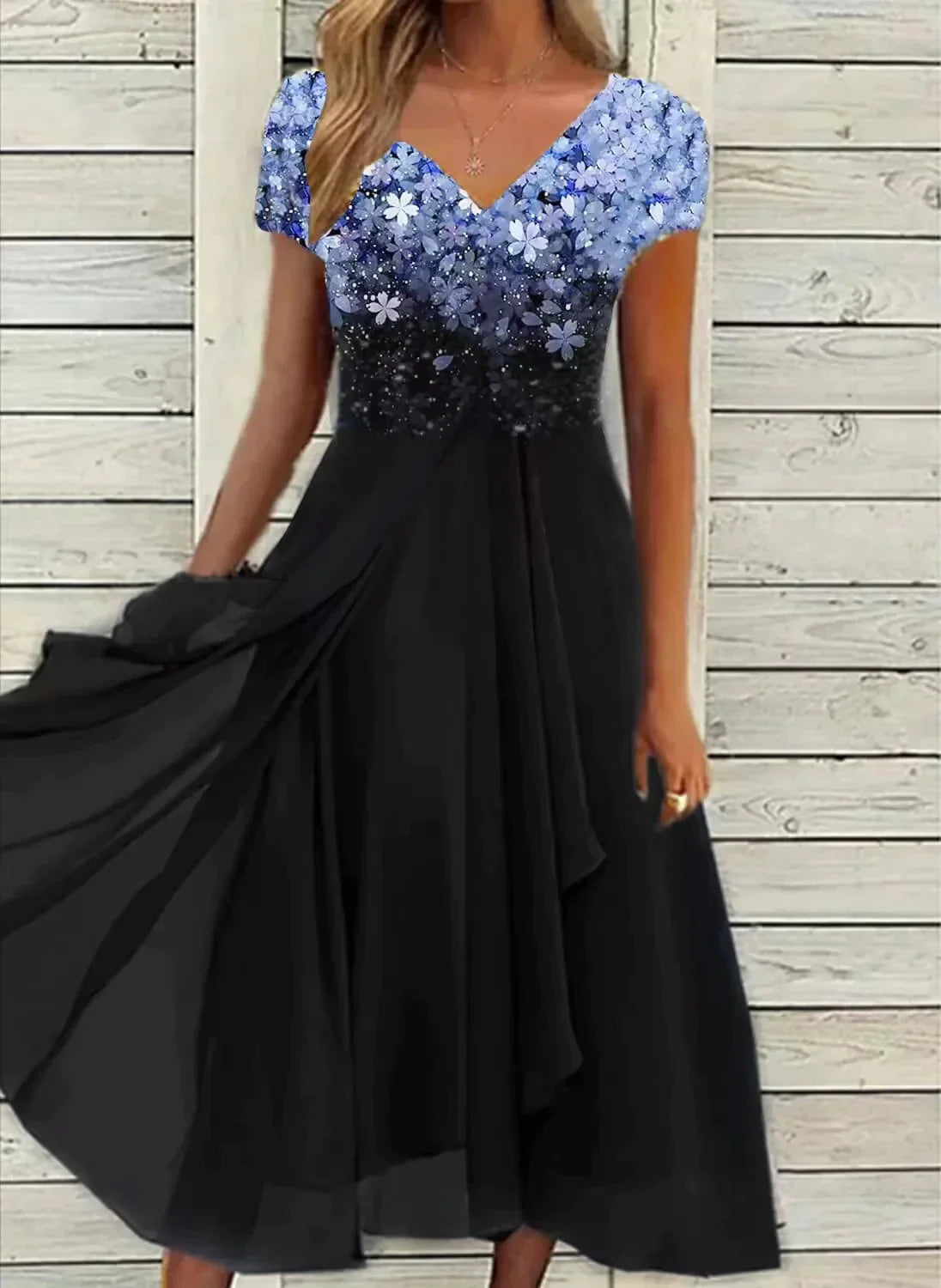 Vestido largo mujer con estampado floral estilo maxi - Mavetta