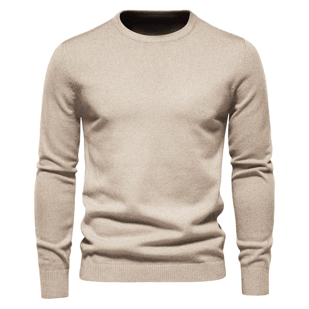 Suéter Hombre Casual de Punto Suave Ajuste Regular