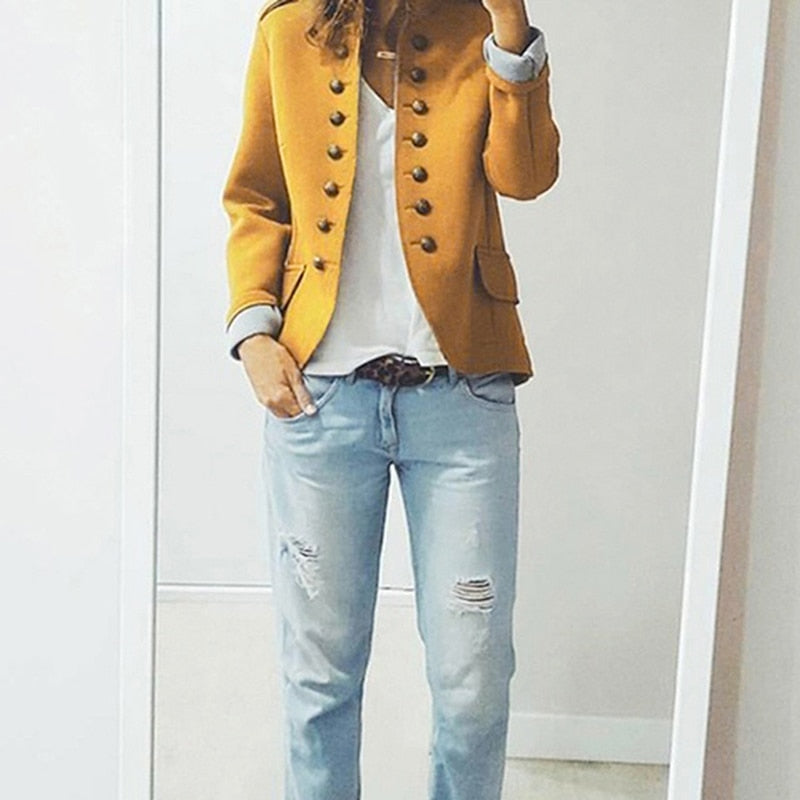Blazer Mujer Manga Larga Corte Elegante