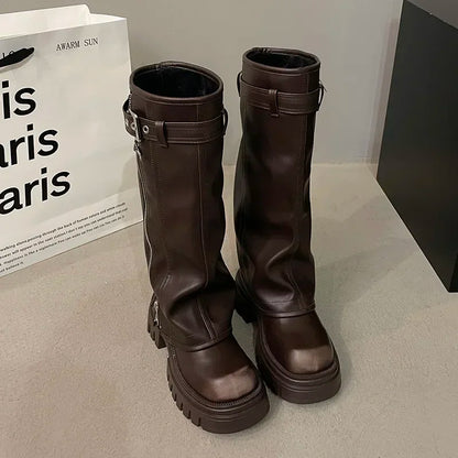 Botas Mujer Elegantes y Robusta Diseño Clásico