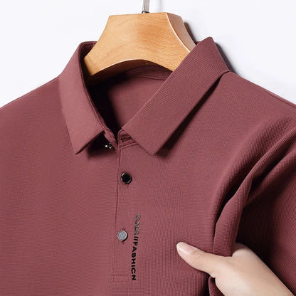 Polo Hombre Algodón Cuello Refinado Cierre Botones