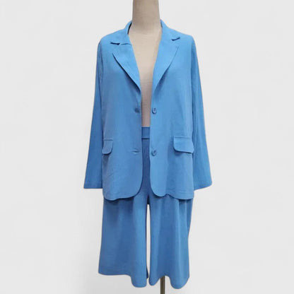 Conjunto Elegante Mujer Dos Piezas Ajuste Clásico