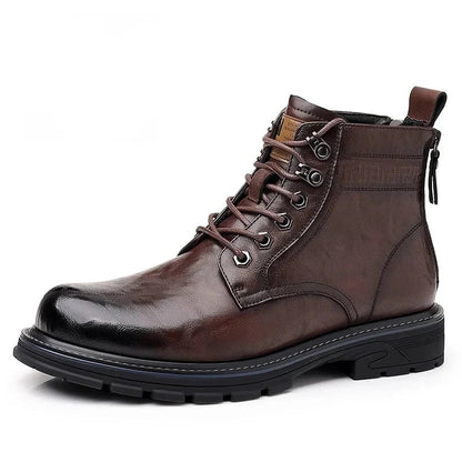 Botines hombre de piel con cordones estilo oficina elegante