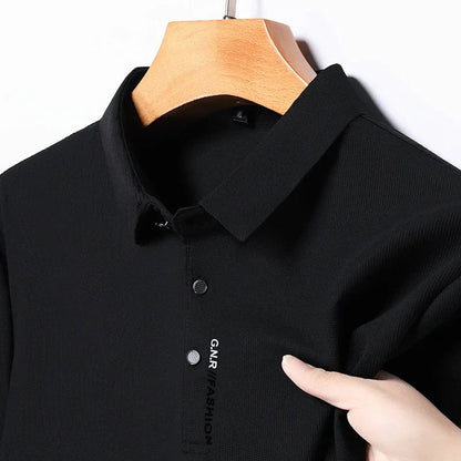 Polo Hombre Algodón Cuello Refinado Cierre Botones